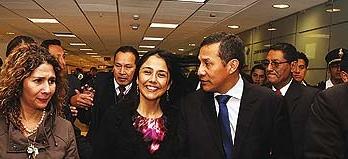 Ollanta Ollanta en compañia de Nadine.